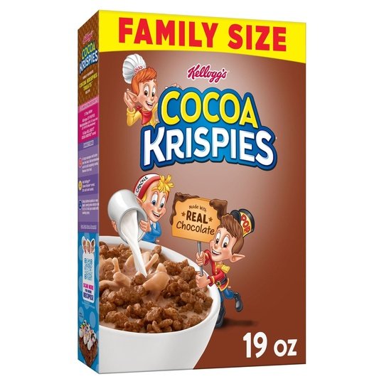 Kellogg's Cocoa Krispies Original Cold Breakfast Cereal, Family Size, 19 oz Box