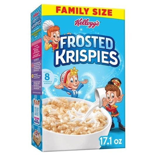 Kellogg's Rice Krispies Original Cold Breakfast Cereal, Family Size, 17.1 oz Box