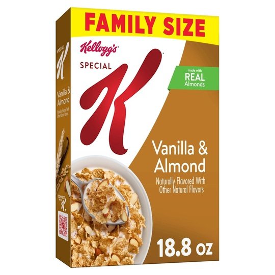 Kellogg's Special K Vanilla and Almond Cold Breakfast Cereal, Family Size, 18.8 oz Box