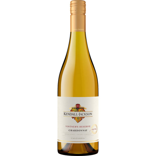 Kendall-Jackson Vintner's Reserve Chardonnay White Wine, California, 13.5% ABV, 750ml Glass Bottle, 5-150ml Servings