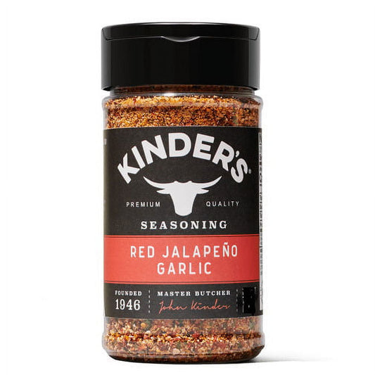 Kinder's Red Garlic Seasoning, Crushed Red Jalapeno and Garlic, Premium Seasoning