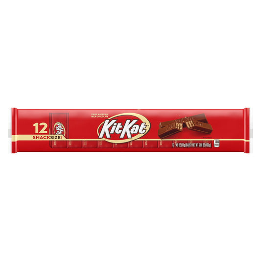 Kit Kat® Milk Chocolate Wafer Snack Size Candy, Bars 0.49 oz, 12 Count