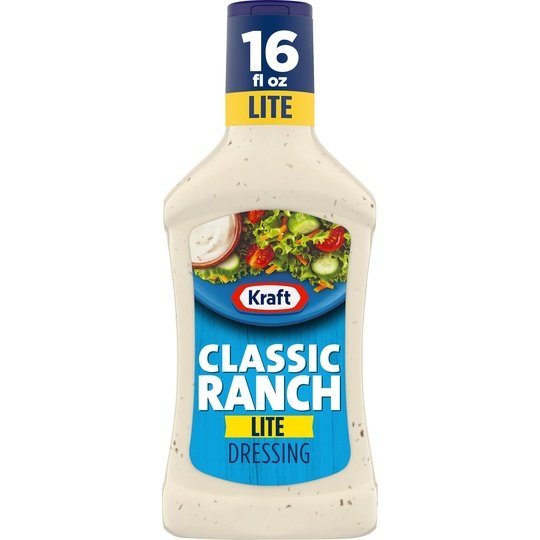 Kraft Classic Ranch Lite Salad Dressing, 16 fl oz Bottle