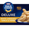 Kraft Deluxe White Cheddar and Garlic & Herbs Mac N Cheese Macaroni and Cheese Dinner, 11.9 oz Box