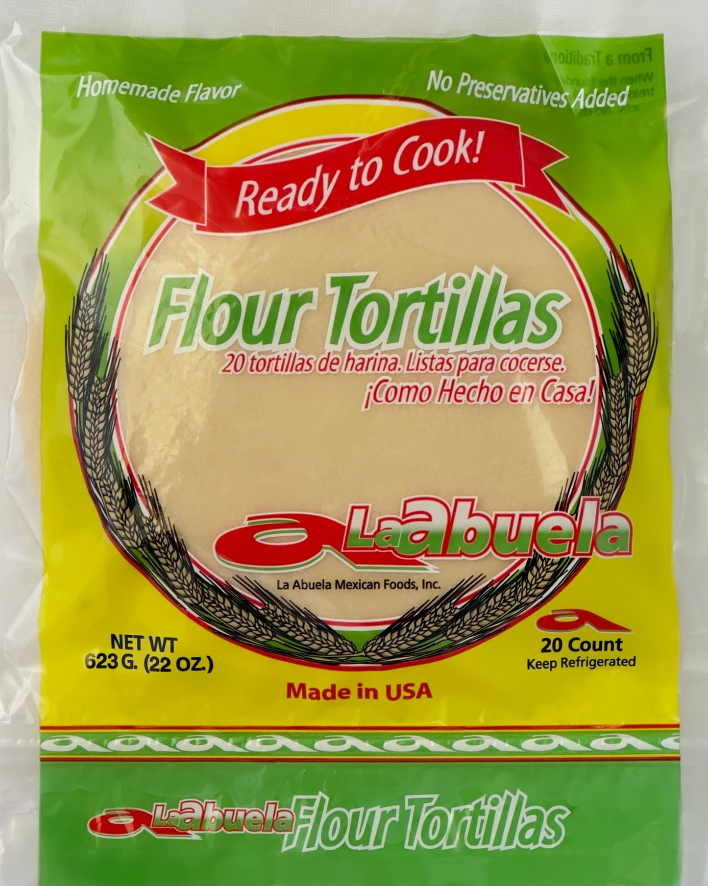 La Abuela Fajita Size Flour Tortillas , 22 oz, 20 Count