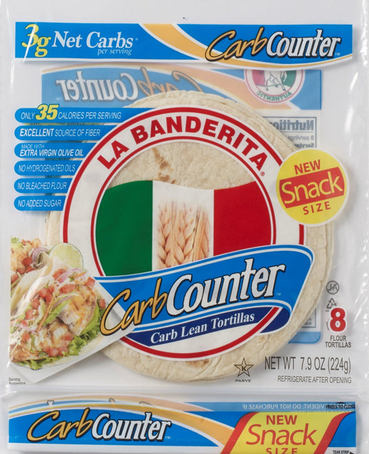 La Banderita, Small, Carb Counter Tortillas, 8 Ct, 7.9 oz