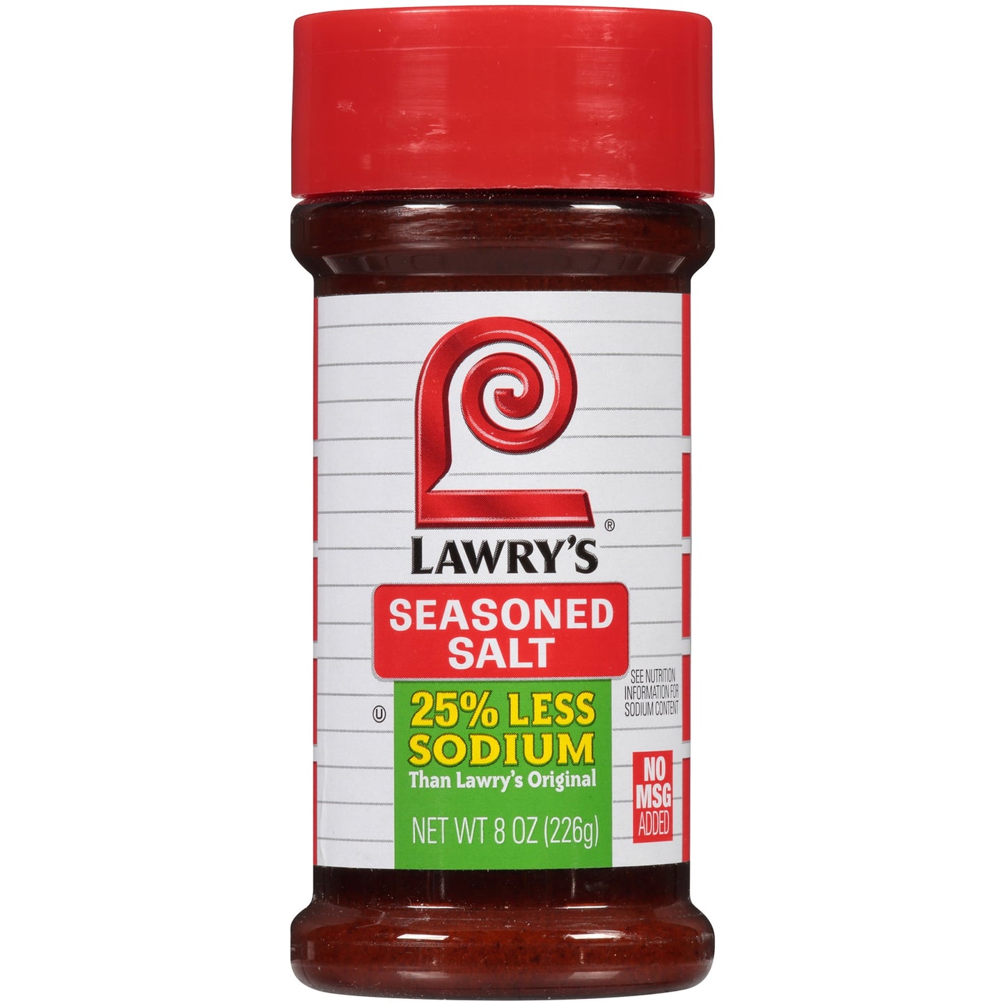 Lawry's 25% Less Sodium Seasoned Salt, 8 oz Mixed Spices & Seasonings