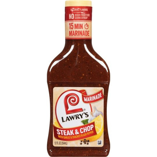 Lawry's Marinade Steak & Chop, 12 fl oz Cooking Sauces & Marinades