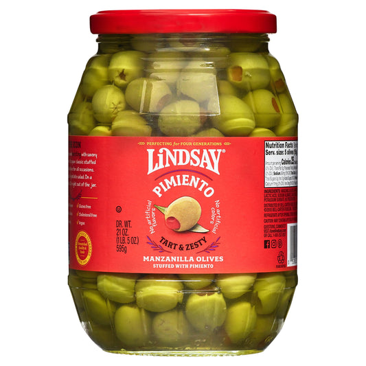 Lindsay Pimiento Stuffed Manzanilla Olives, 21 oz