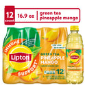 Lipton Iced Tea Immune Support Pineapple Mango Green Tea 16.9 Fl Oz, 12 Count