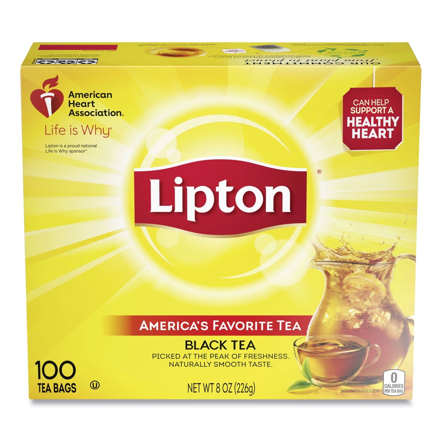 Lipton Tea Bags, Regular Black Tea, 100 Ct