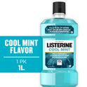 Listerine Cool Mint Antiseptic Mouthwash/Mouth Rinse for Bad Breath & Plaque, 1 L