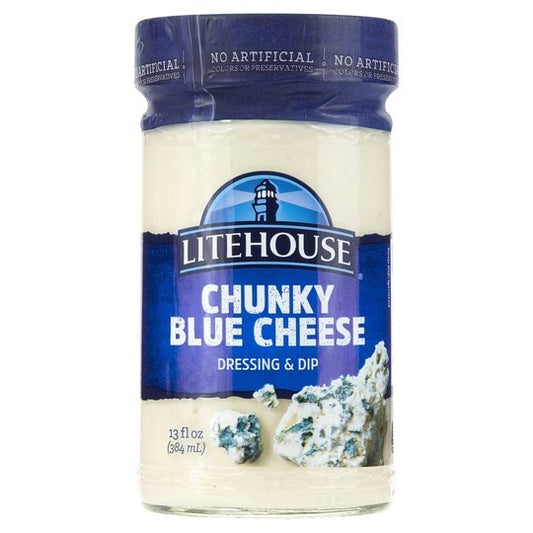 Litehouse Chunky Blue Cheese Refrigerated Salad Dressing & Dip, 13 Fluid oz Bottle