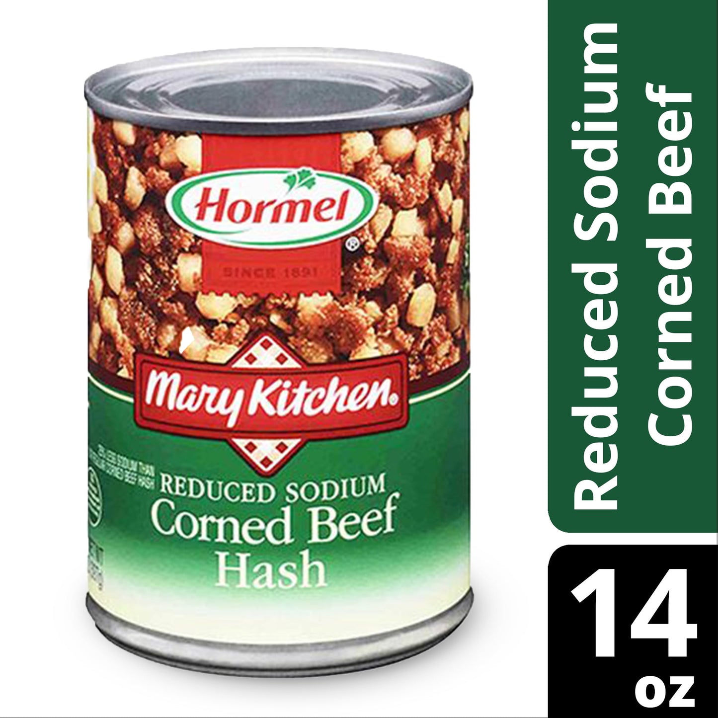 MARY KITCHEN Corned Beef Hash, Reduced Sodium, Canned Beef, 14 oz Can
