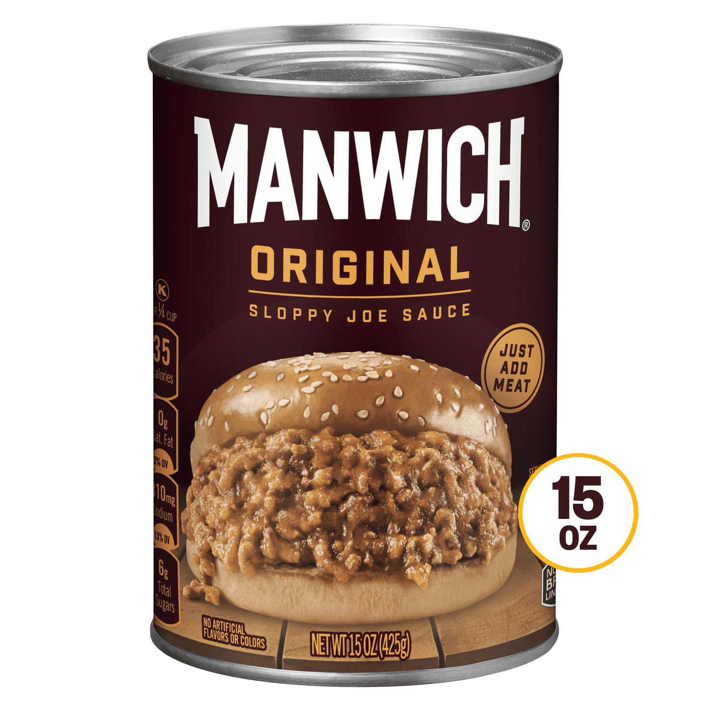 Manwich Original Sloppy Joe Sauce, Canned Sauce, 15 OZ