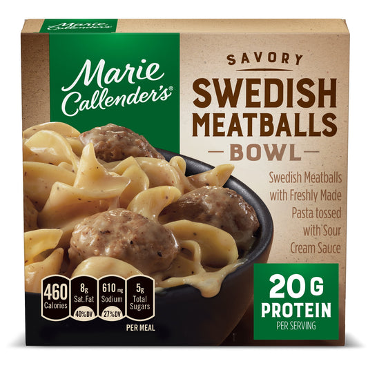 Marie Callender's Swedish Meatballs Bowl, Frozen Meal, 11.5 oz (Frozen)