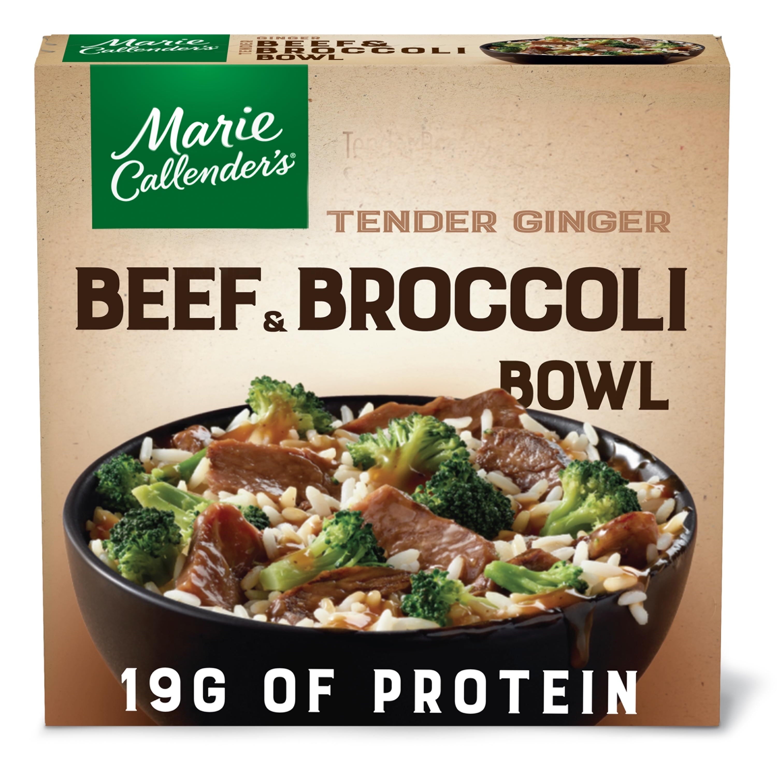 Marie Callender's Tender Ginger Beef & Broccoli Bowl Frozen Meal, 11.8 ...