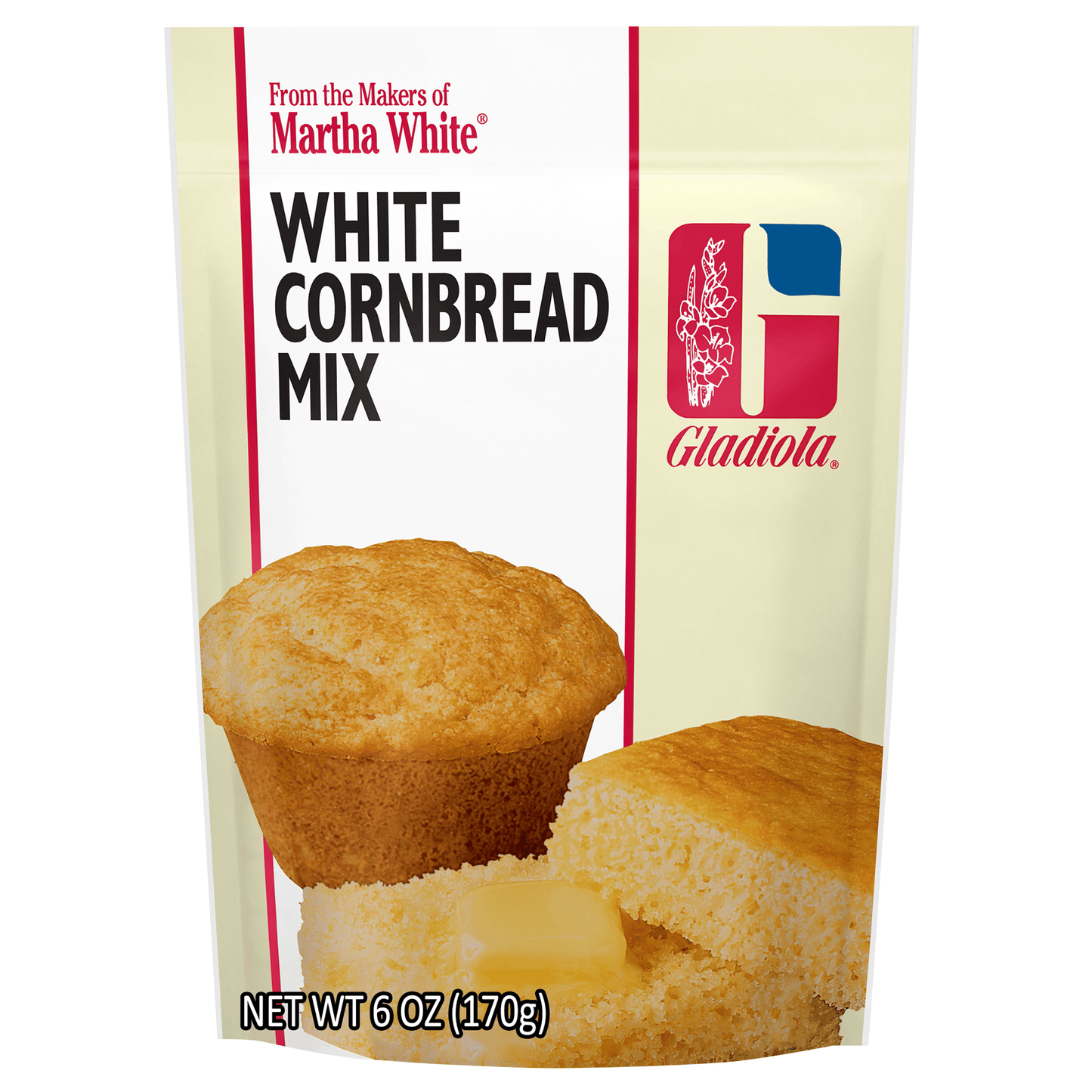 Martha White Gladiola White Cornbread Mix, 6 oz Pouch