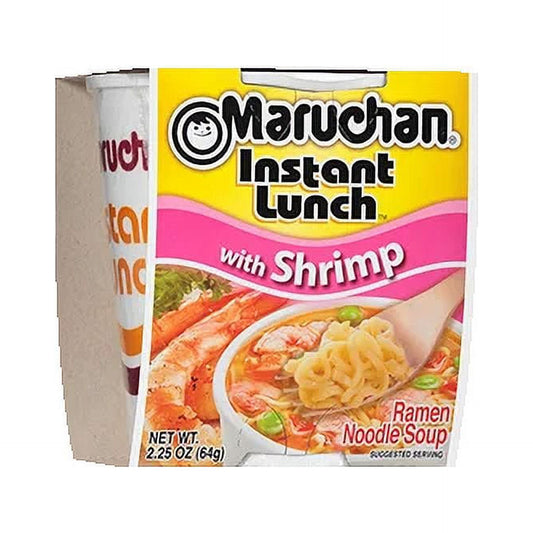 Maruchan Instant Lunch Shrimp Flavor Noodle Soup, 2.25 oz Shelf Stable Cup