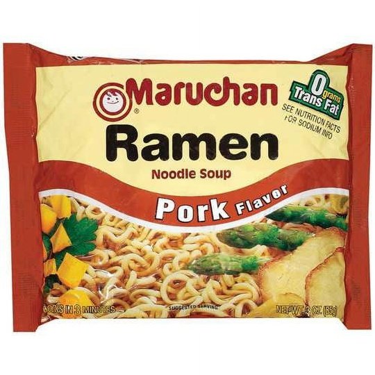 Maruchan Ramen Noodle Pork Flavor Soup, 3 oz Shelf Stable Package