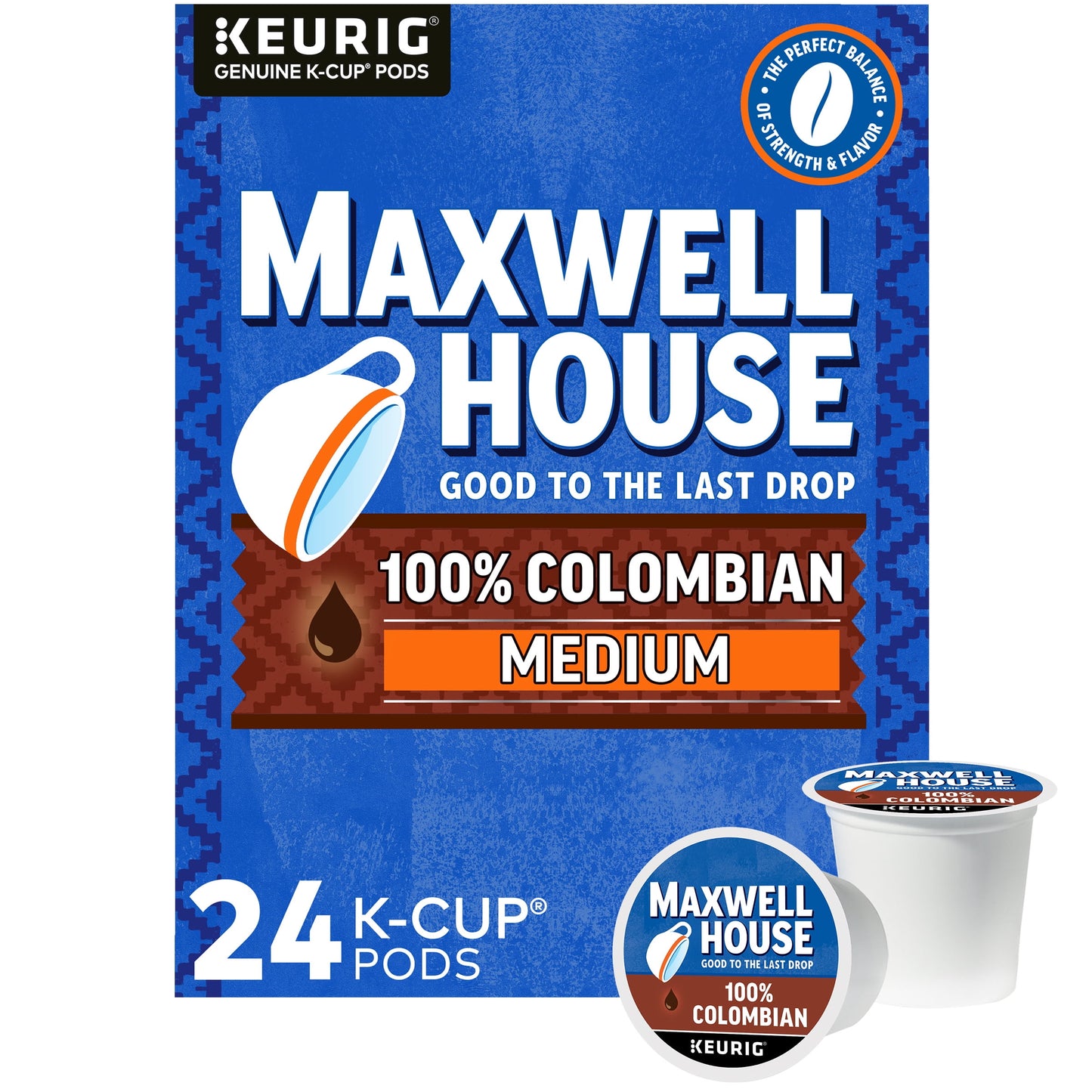 Maxwell House 100% Colombian Medium Roast K-Cup® Coffee Pods, 24 ct Box