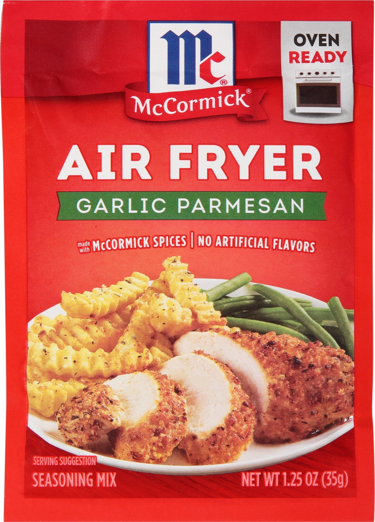 McCormick Air Fryer Garlic Parmesan Seasoning Mix, 1.25 oz Mixed Spices & Seasonings