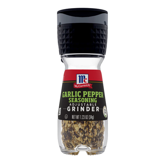 McCormick Garlic Pepper Seasoning Grinder, 1.23 oz Mixed Spices & Seasonings