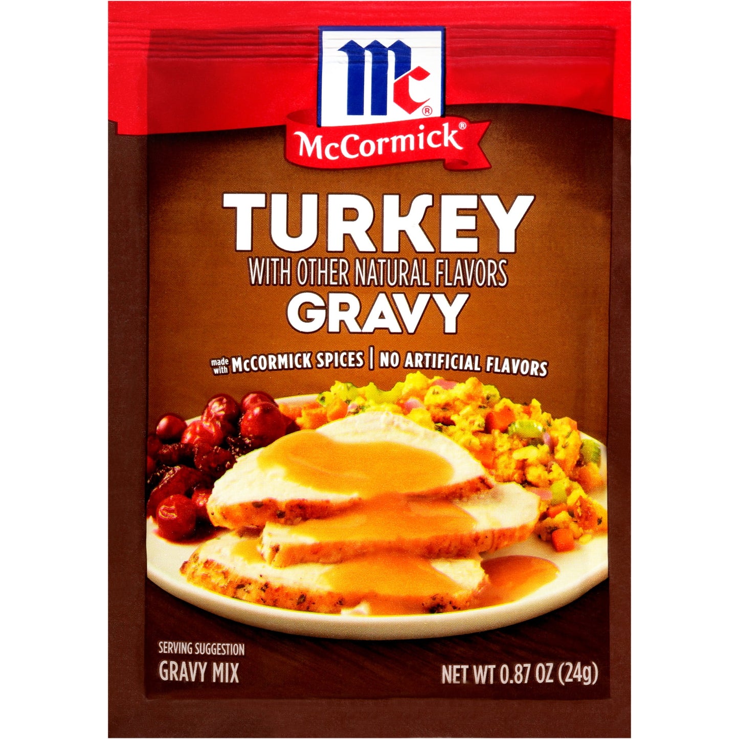 McCormick Gravy Mix - Turkey Naturally Flavored, 0.87 oz Gravies