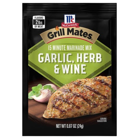 McCormick Grill Mates Marinade Mix - Garlic, Herb & Wine, 0.87 oz Cooking Sauces & Marinades