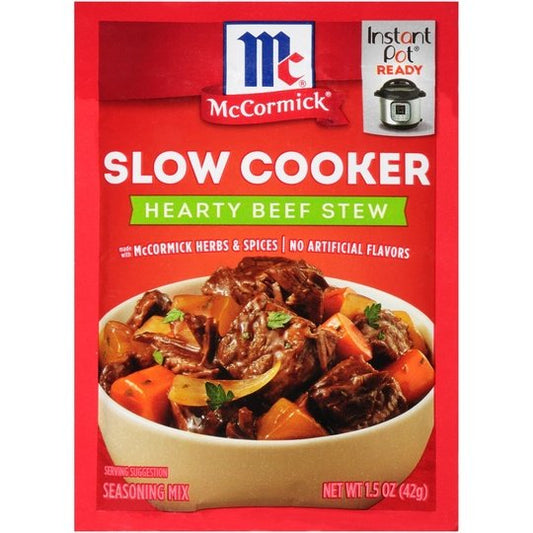 McCormick Slow Cooker Beef Stew Seasoning Mix - Hearty, 1.5 oz Mixed Spices & Seasonings