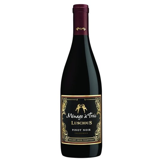 Menage a Trois Luscious Pinot Noir Red Wine, 750 ml Bottle