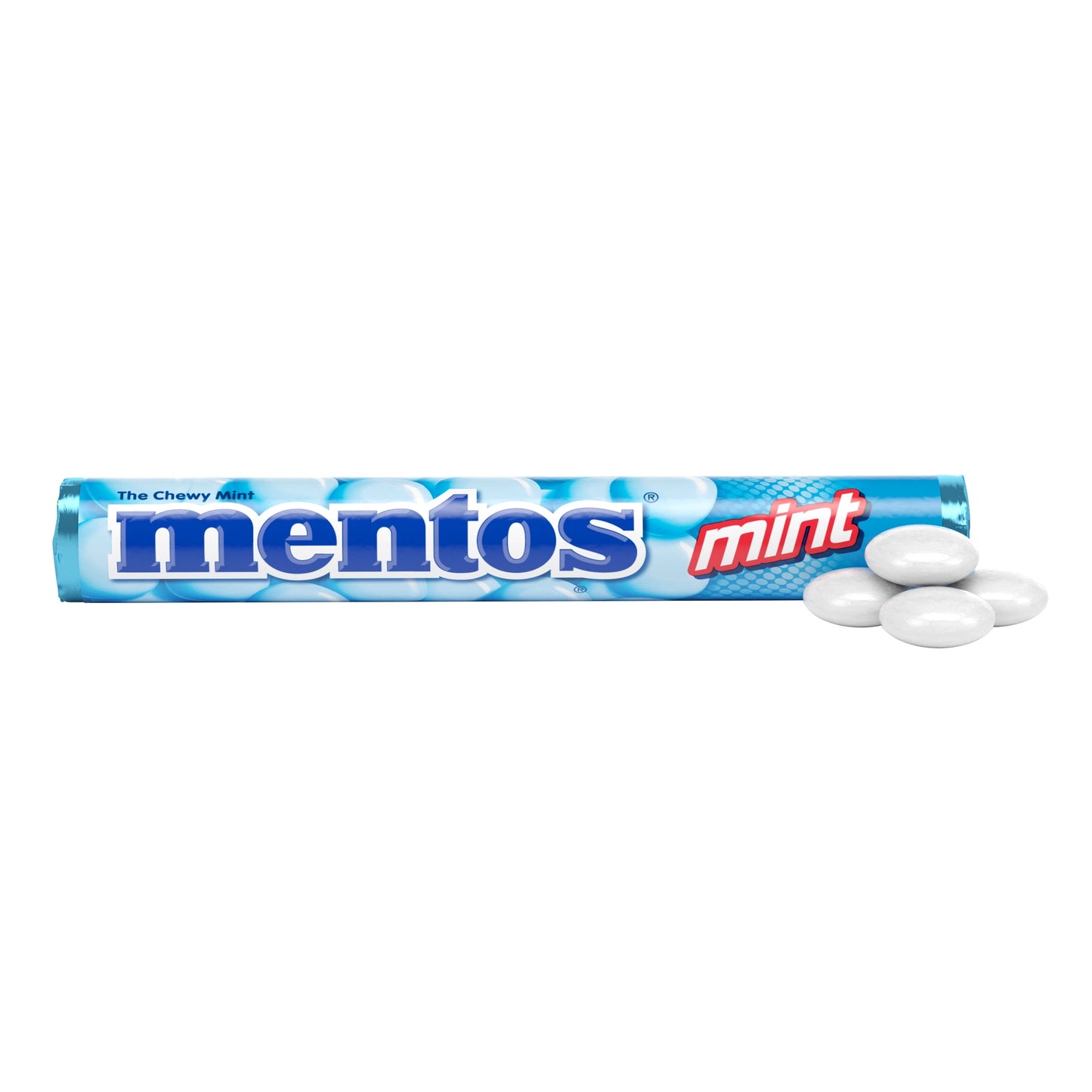 Mentos Chewy Mint Candy Roll, Fresh Mint Flavor, Peanut and Tree Nut Free, Regular Size, 1.32 oz