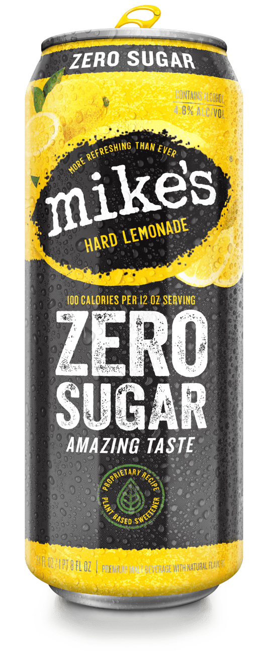 Mikes Hard Lemonade Zero Sugar, Single Serve, 24 fl oz Can, 4.8% ABV