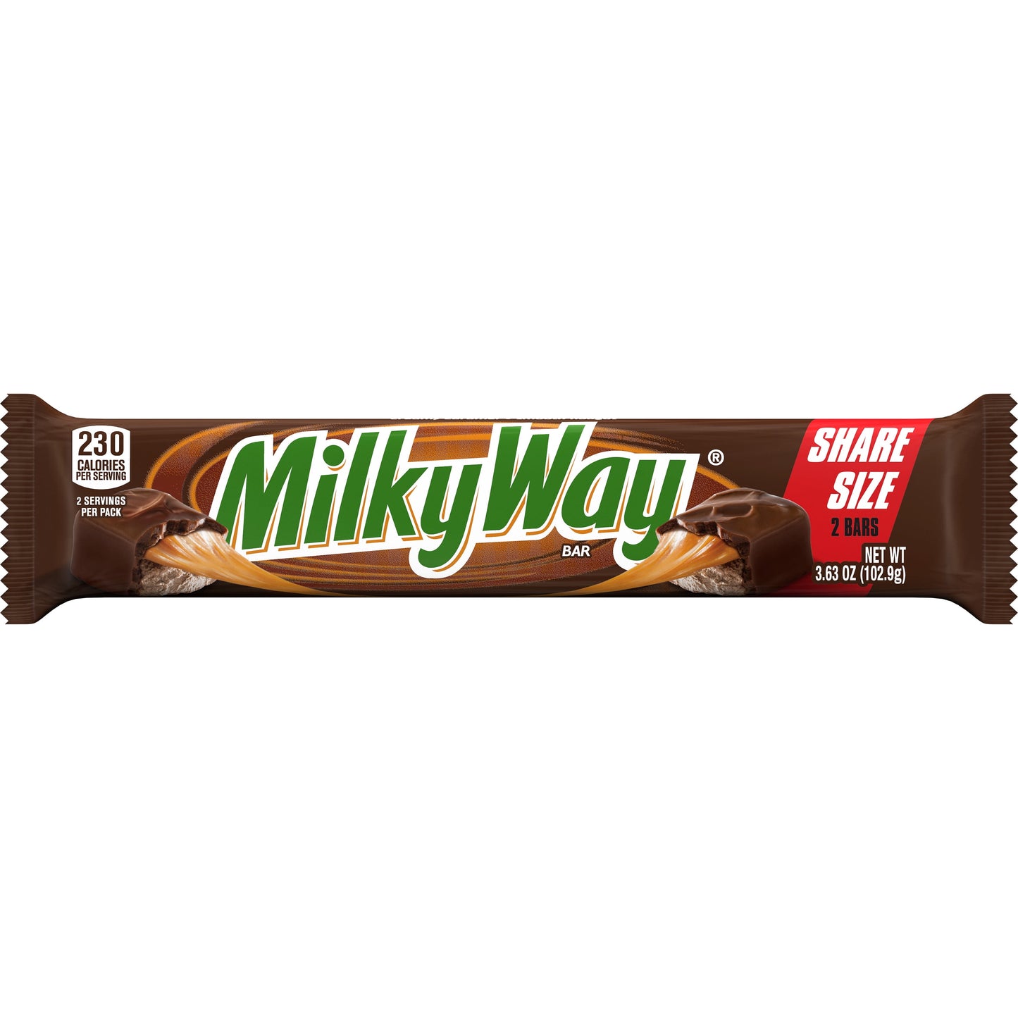 Milky Way Candy Milk Chocolate Bar, Share Size - 3.63 oz