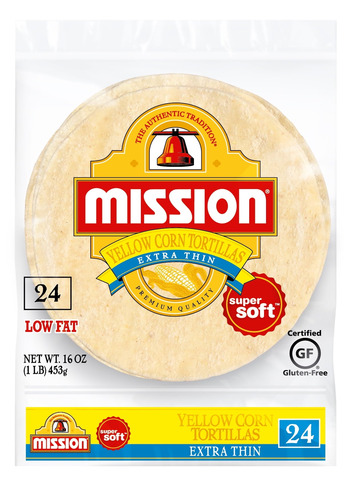 Mission Extra Thin Yellow Corn Tortillas, 24 Count