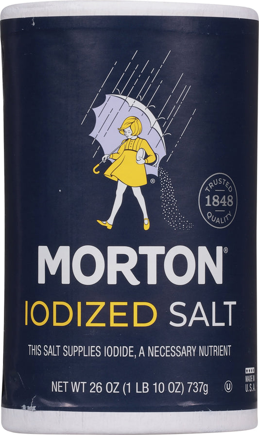 Morton Salt, Iodized, 26 Ounce