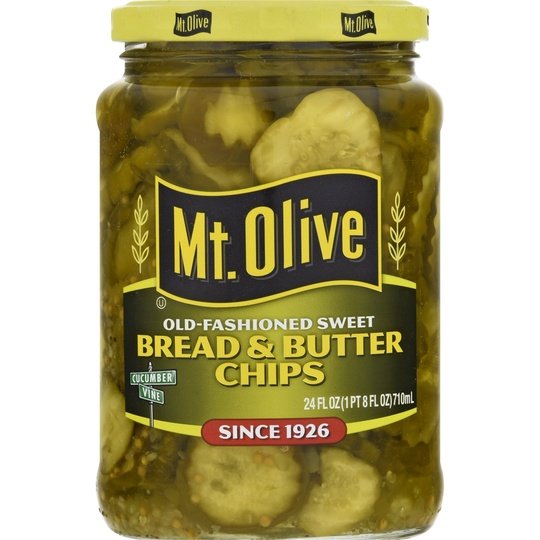 Mt. Olive Bread & Butter Pickle Chips, 24 fl oz Jar