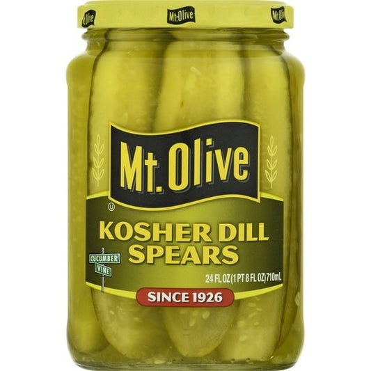 Mt. Olive Kosher Dill Pickle Spears, 24 fl oz Jar