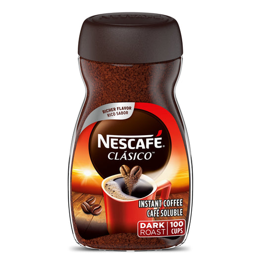 NESCAFÉ CLÁSICO Instant Coffee, Dark Roast, 1 Jar (7 Oz)