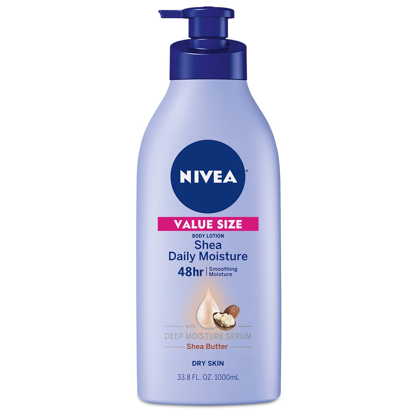 NIVEA Shea Nourish Body Lotion, Dry Skin Lotion with Shea Butter, 33.8 Fl Oz Pump Bottle