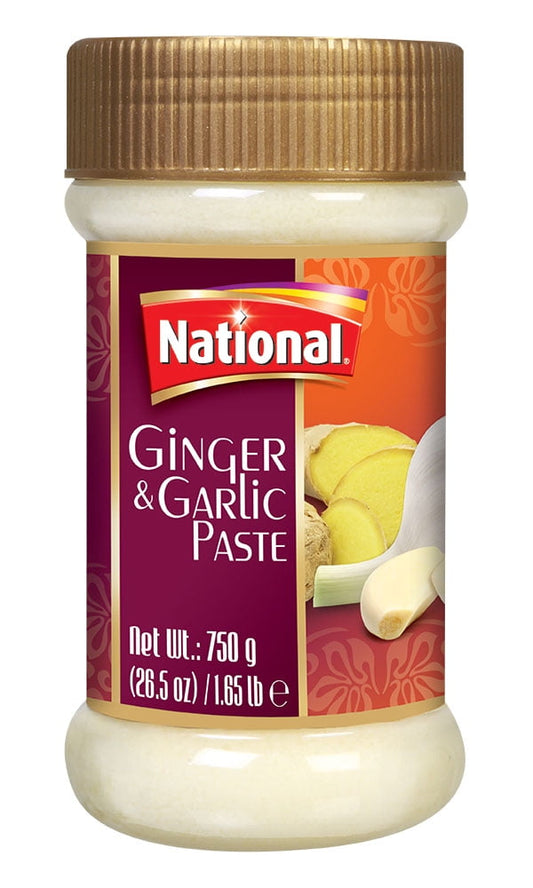 National Foods Ginger & Garlic Paste 28.50 oz (750g) | Freshly Grinded | Traditional South Asian Taste Enhancer | PET Jar RAMADAN SPECIAL HOME DELIVERY