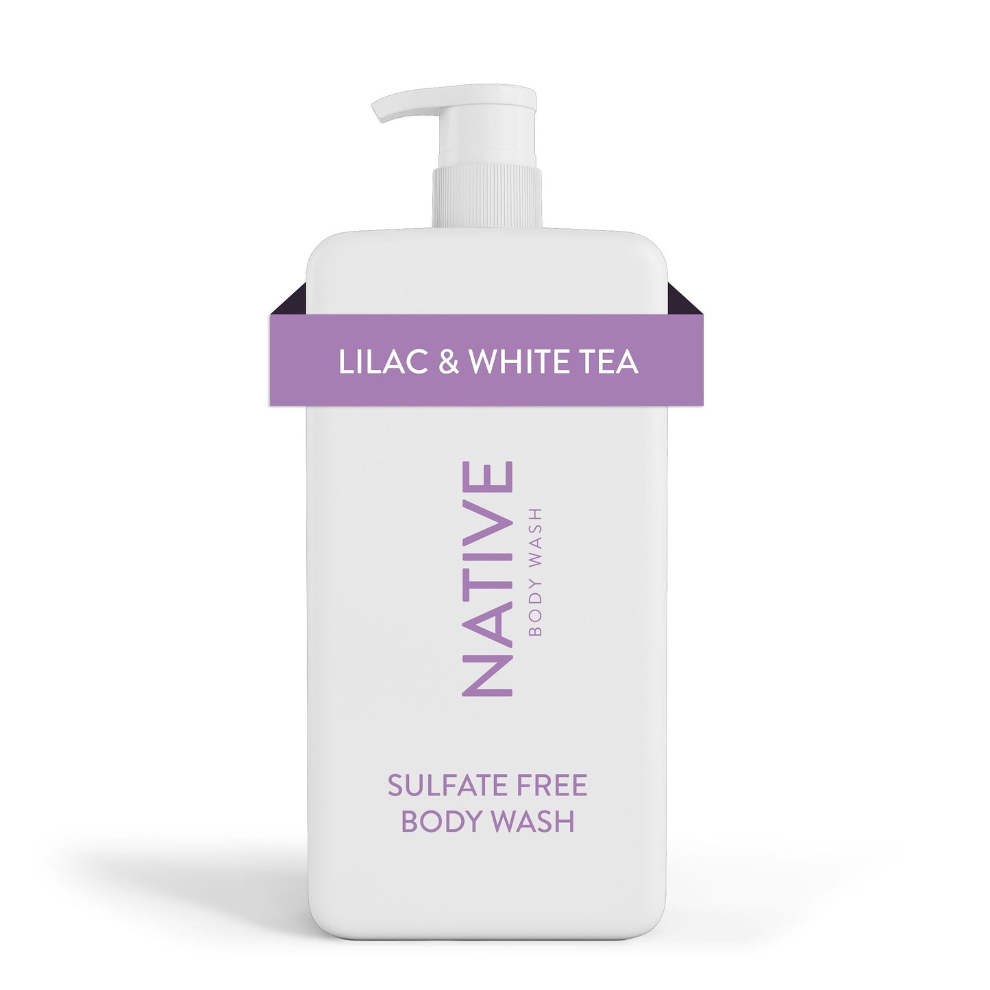 Native Natural Body Wash Pump, Lilac & White Tea, Sulfate Free, Paraben Free, 36 oz