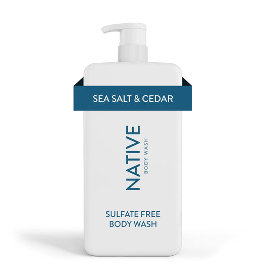 Native Natural Body Wash Pump, Sea Salt & Cedar, Sulfate Free, Paraben Free, 36 oz