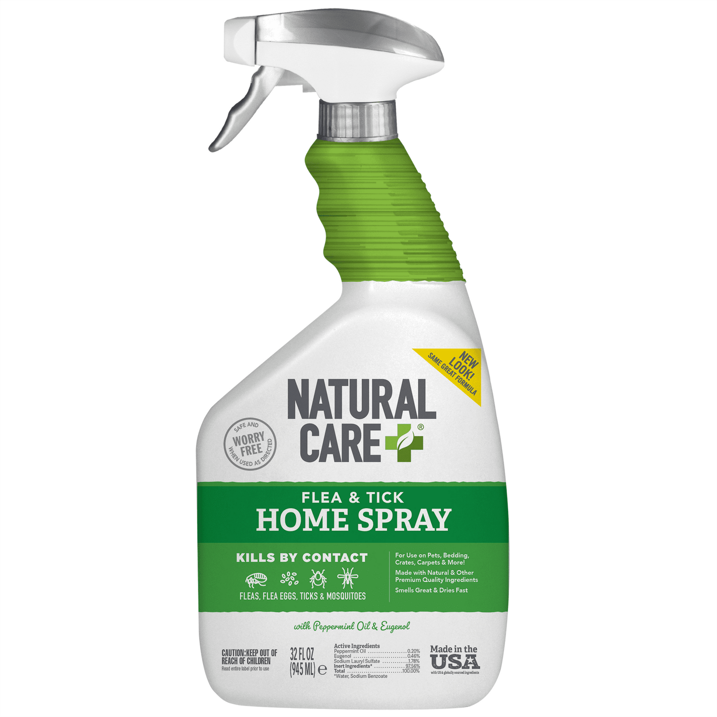 Natural Care+ Flea and Tick Home Spray for Dogs, Cats and Home, 32 fl oz