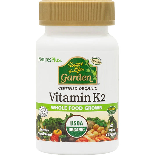 NaturesPlus Source of Life Garden Vitamin K2 120 mcg Capsules