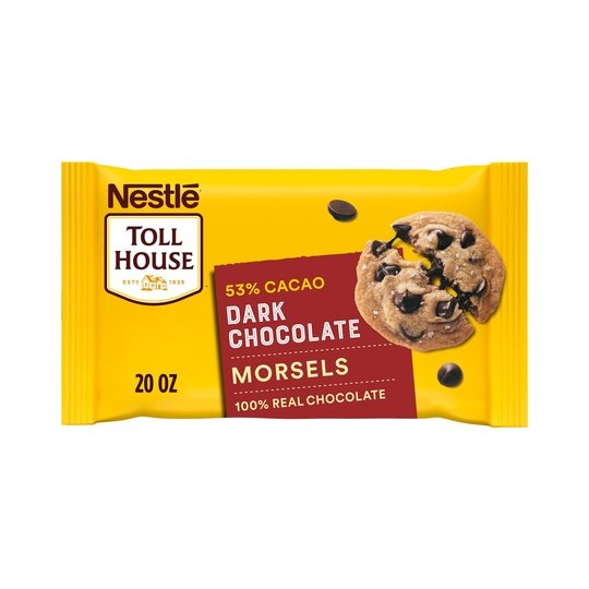 Nestle Toll House Dark Chocolate Baking Chips, 20 oz Bag