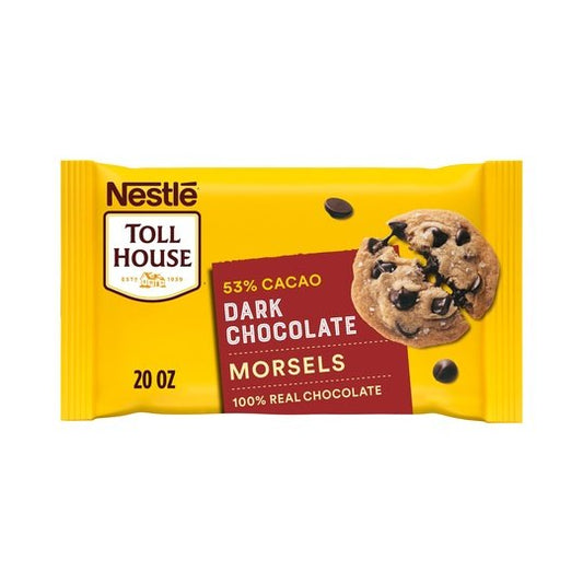 Nestle Toll House Dark Chocolate Baking Chips, 20 oz Bag