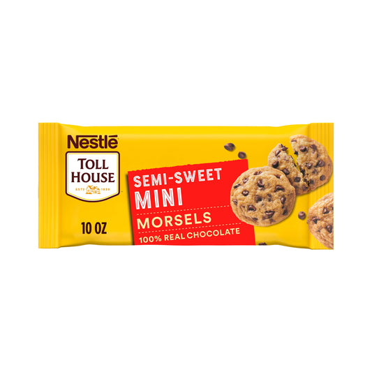Nestle Toll House Semi Sweet Chocolate Mini Baking Chips, 10 oz Bag