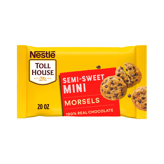 Nestle Toll House Semi Sweet Mini Chocolate Baking Chips, 20 oz Bag