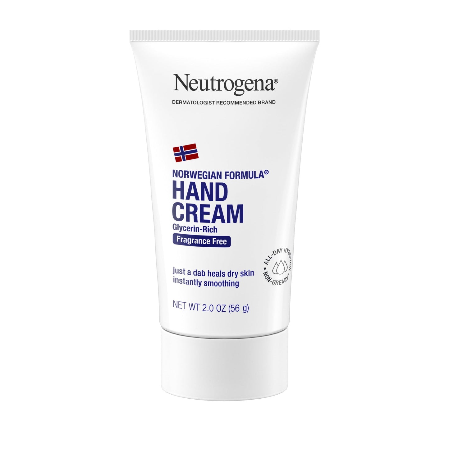 Neutrogena Norwegian Formula Dry Hand and Body Cream, Fragrance-Free Lotion, 2 oz